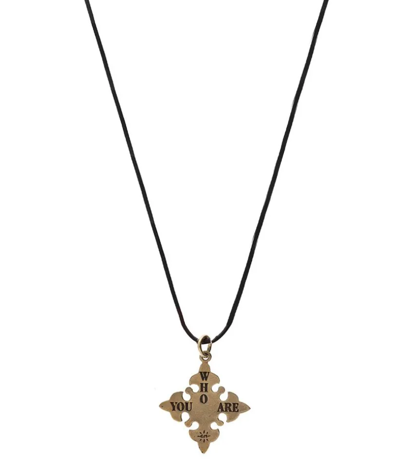 Collier Become En Bronze Et Pierres Saphir