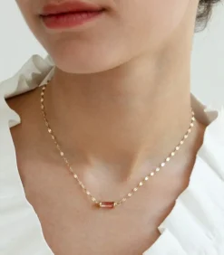 Collier Bess Tourmaline Rose