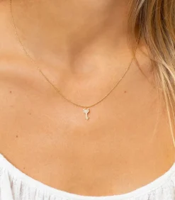 Collier Court Chaine Boule Et Fleche Diamants