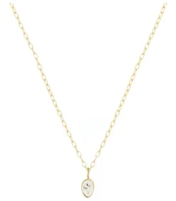 Collier Diamant Brut Gris