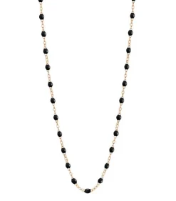 Collier Or Rose Et Perles De Resine 42 Cm
