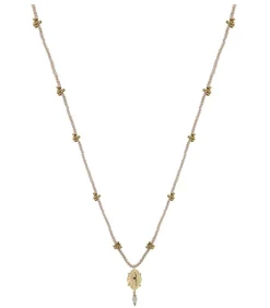 Collier Precieux Marron Glace