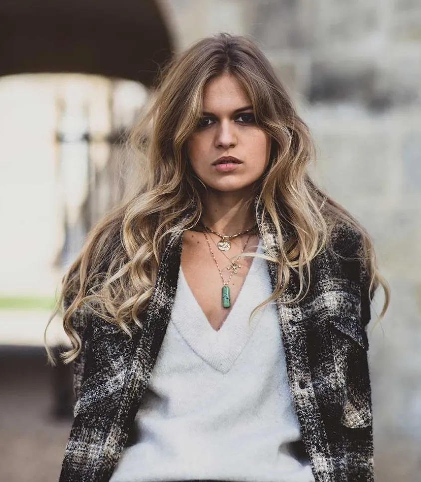 Collier Rose Des Vents En Or Jaune Et Diamants