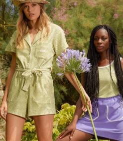 Combishort Ibiza Vichy Vert