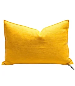 Coussin Lin Lave Froisse 60 X 90 Cm Tournesol