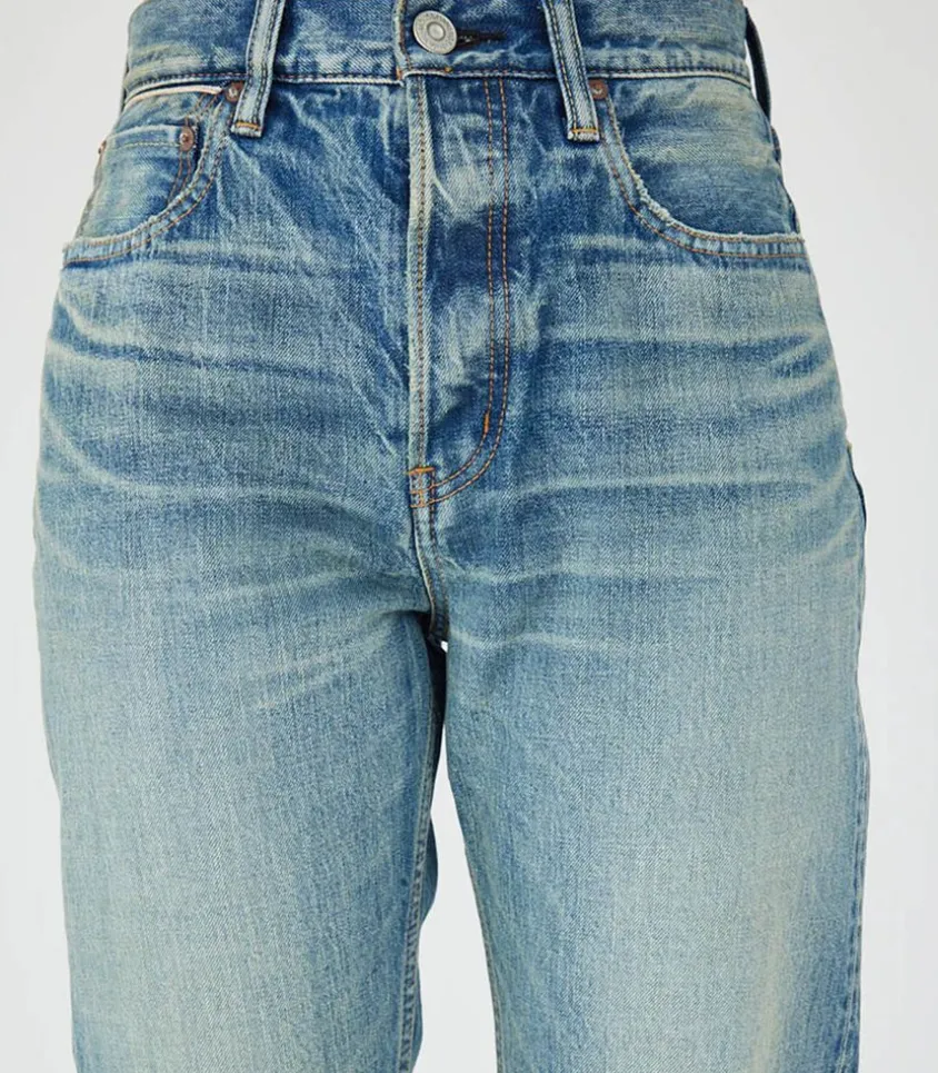 Jean Mckellar Wide Straight Selvedge Blue