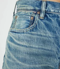 Jean Mckellar Wide Straight Selvedge Blue