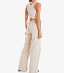 Jean Wideleg The Patch Pocket Roller Fray Chalk Tapioca