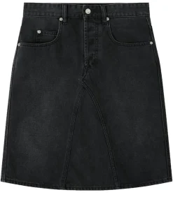 Jupe Midi Fiali En Jean Faded Black