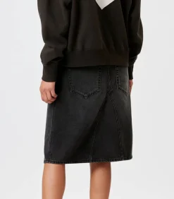 Jupe Midi Fiali En Jean Faded Black