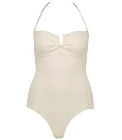 Maillot De Bain Une Piece Shellbeach White Weavy