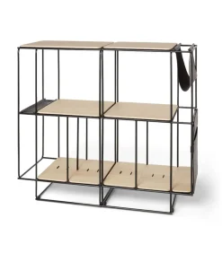 Meuble Acoustique Et Modulable Lines Chene + Kit Accessoires Cuir