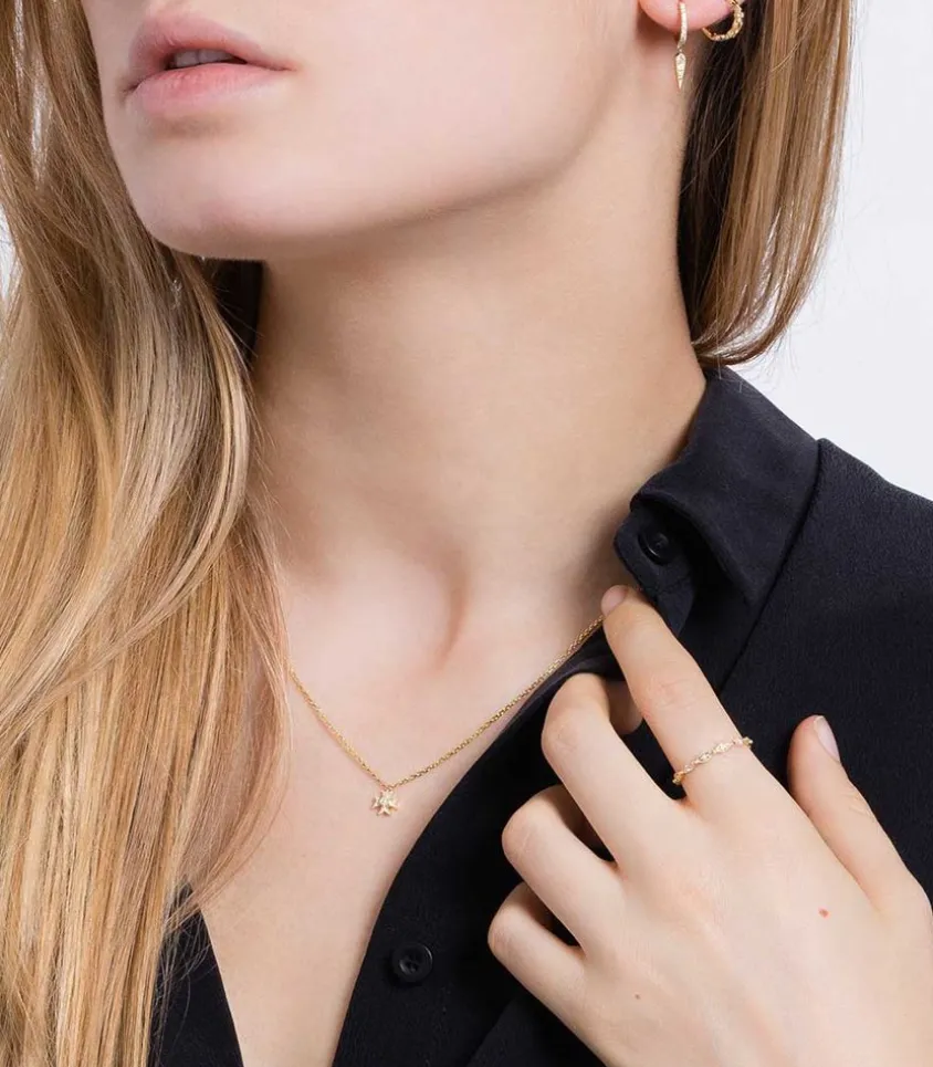 Mini Creole Fleurs Du Mal Or Jaune