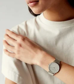 Montre 10.05 Cadran Rond Argente - 2 Bracelets