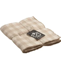 Nappe Bourdon Toile Vintage Vichy 170 X 170 Cm