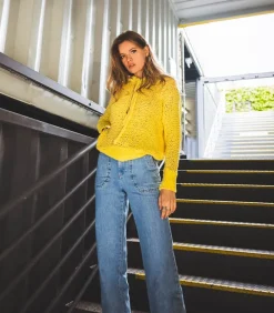 Pull Idony A Capuche Yellow