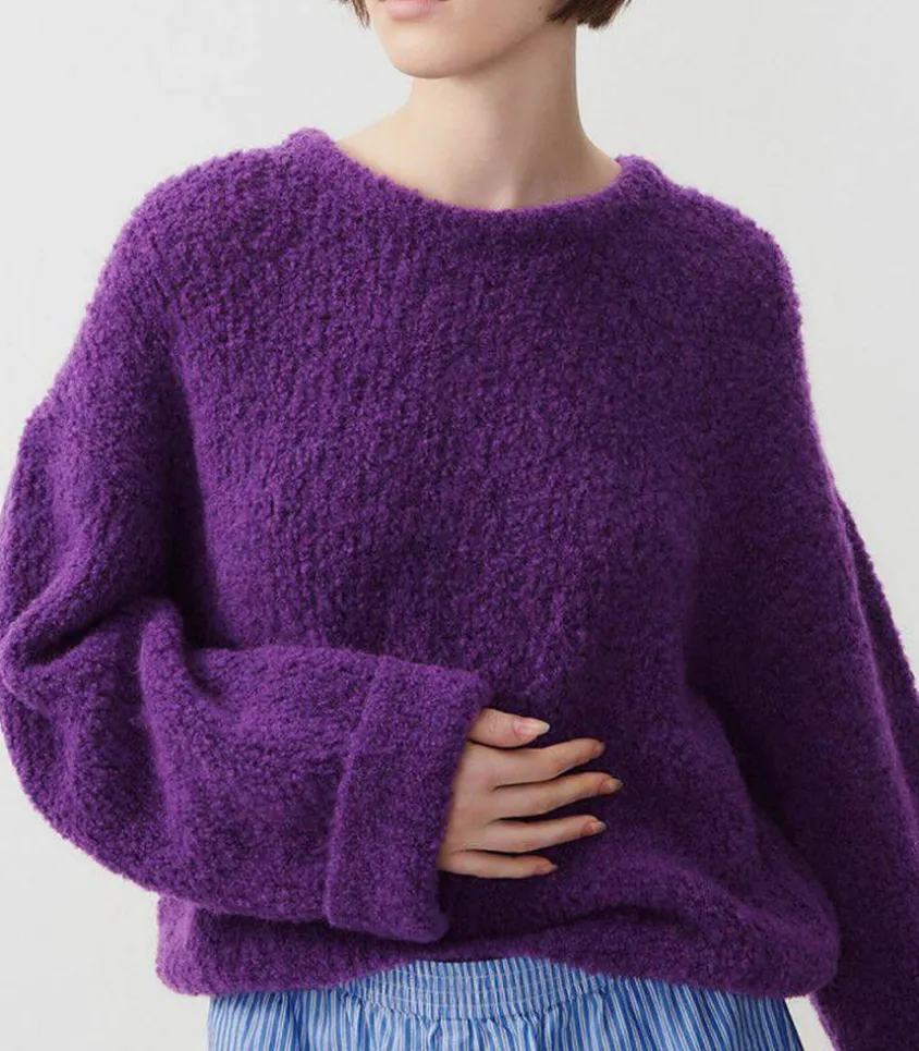Pull Zolly Aubergine Chine