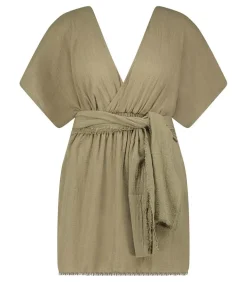 Robe Courte Empire Khaki