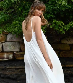 Robe Plissee Palm Beach Blanche