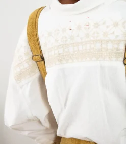 Salopette En Velours Cotele Loonie Ocre De Sienne