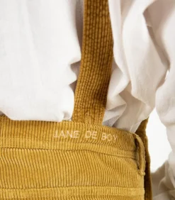 Salopette En Velours Cotele Loonie Ocre De Sienne