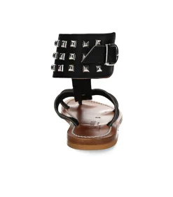 Sandales Forban Cuir Lisse Noir