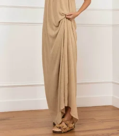 Sandales Shearling Camel/Champagne