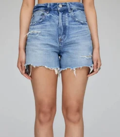 Short En Denim Pelion A Taille Haute