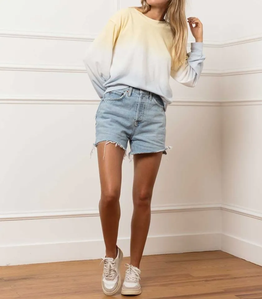 Short En Jean Cutoff Faded Vintage Indigo