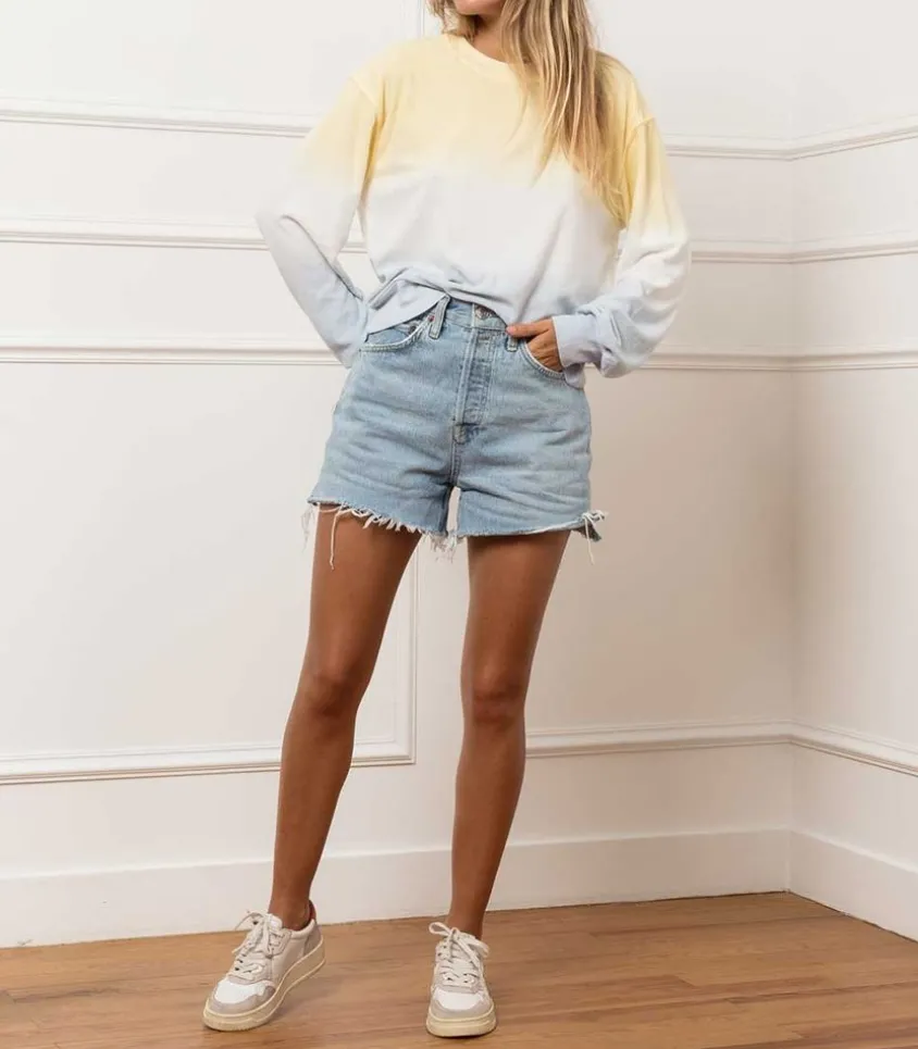 Short En Jean Cutoff Faded Vintage Indigo