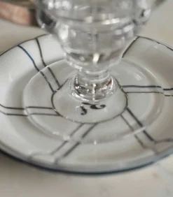 Soucoupe 3F En Porcelaine A Lignes