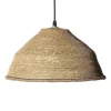 Suspension En Jute Beige Boheme Lisere Bleu, Rose Et Vert