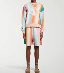 Sweat-Shirt Ombre Stripe Mushroom