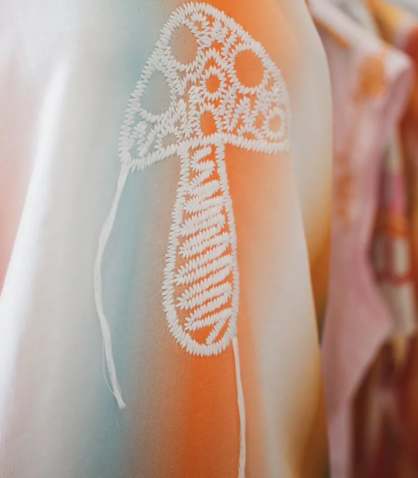 Sweat-Shirt Ombre Stripe Mushroom