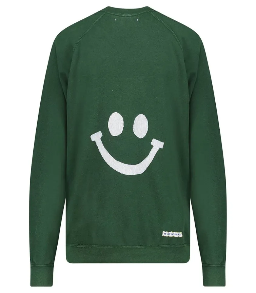 Sweat-Shirt Vintage Smile Joy X Jane De Boy Vert Fonce