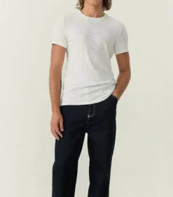 Tee-Shirt A Manches Courtes Et Col Rond Homme Bysapick Blanc