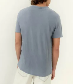 Tee-Shirt A Manches Courtes Homme Devon Bleu Gris Vintage