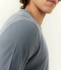 Tee-Shirt A Manches Courtes Homme Devon Bleu Gris Vintage