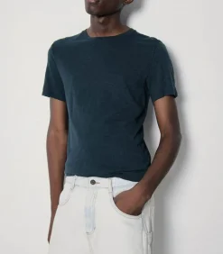 Tee-Shirt A Manches Courtes Et Col Rond Homme Bysapick Petrole