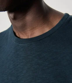 Tee-Shirt A Manches Courtes Et Col Rond Homme Bysapick Petrole