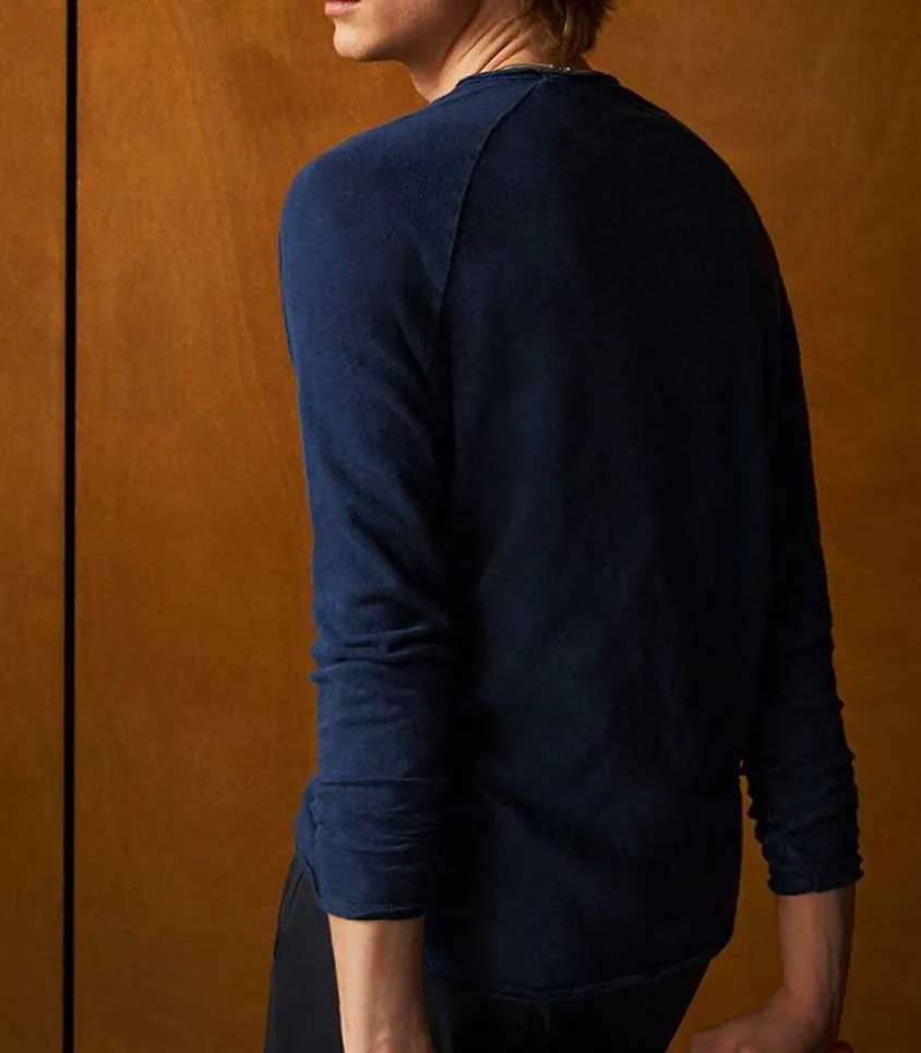 Tee-Shirt A Manches Longues Homme Sonoma Navy Vintage