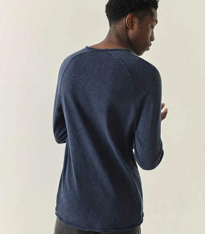 Tee-Shirt A Manches Longues Homme Sonoma Navy Vintage