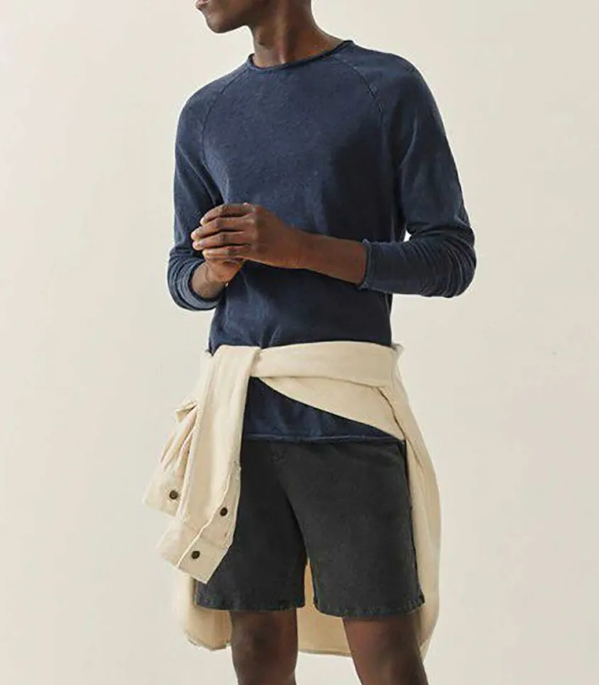 Tee-Shirt A Manches Longues Homme Sonoma Navy Vintage