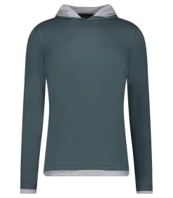 Tee-Shirt Homme Capuche Manches Longues Crepuscule Coton