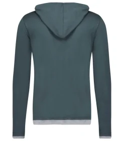 Tee-Shirt Homme Capuche Manches Longues Crepuscule Coton