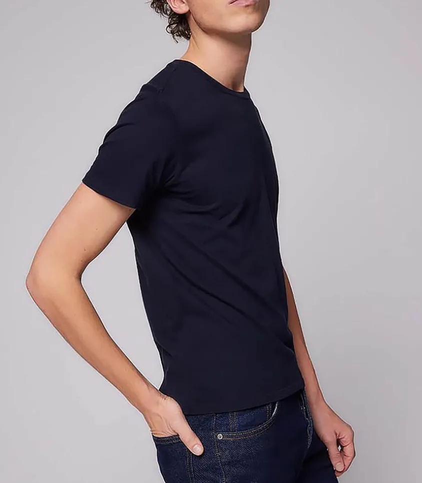 Tee-Shirt Homme Harold Col Rond Manches Courtes Marine