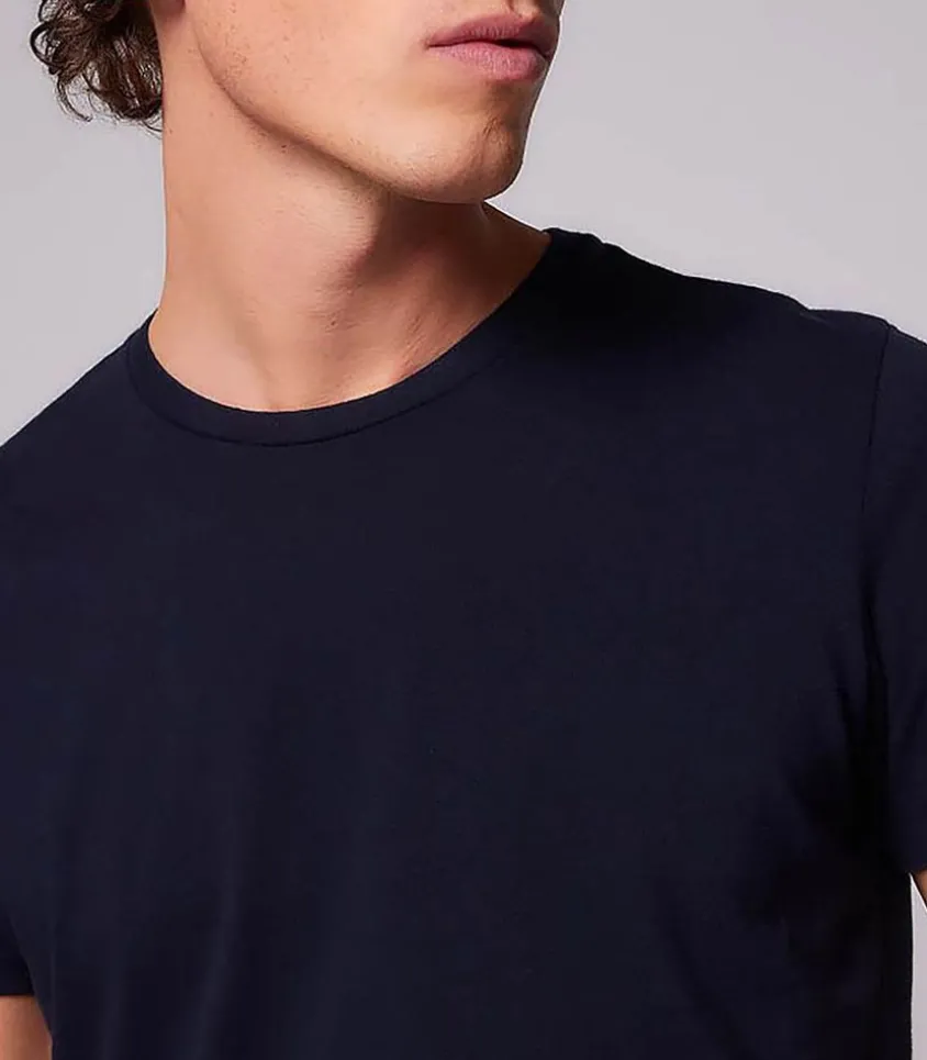 Tee-Shirt Homme Harold Col Rond Manches Courtes Marine