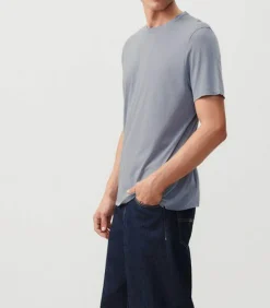 Tee-Shirt Manches Courtes Homme Devon Bleu Gris Vintage