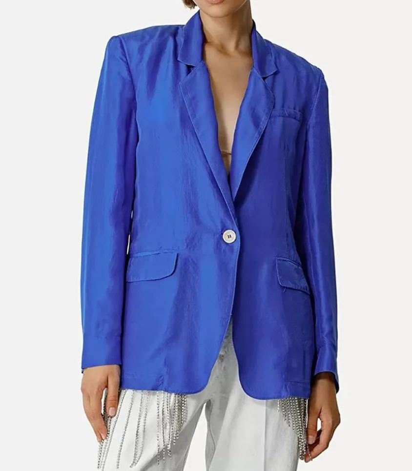 Veste En Soie Habotai Lapis