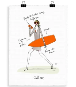 Affiche Eric Giriat 06 Guethary 56 X 76 Cm